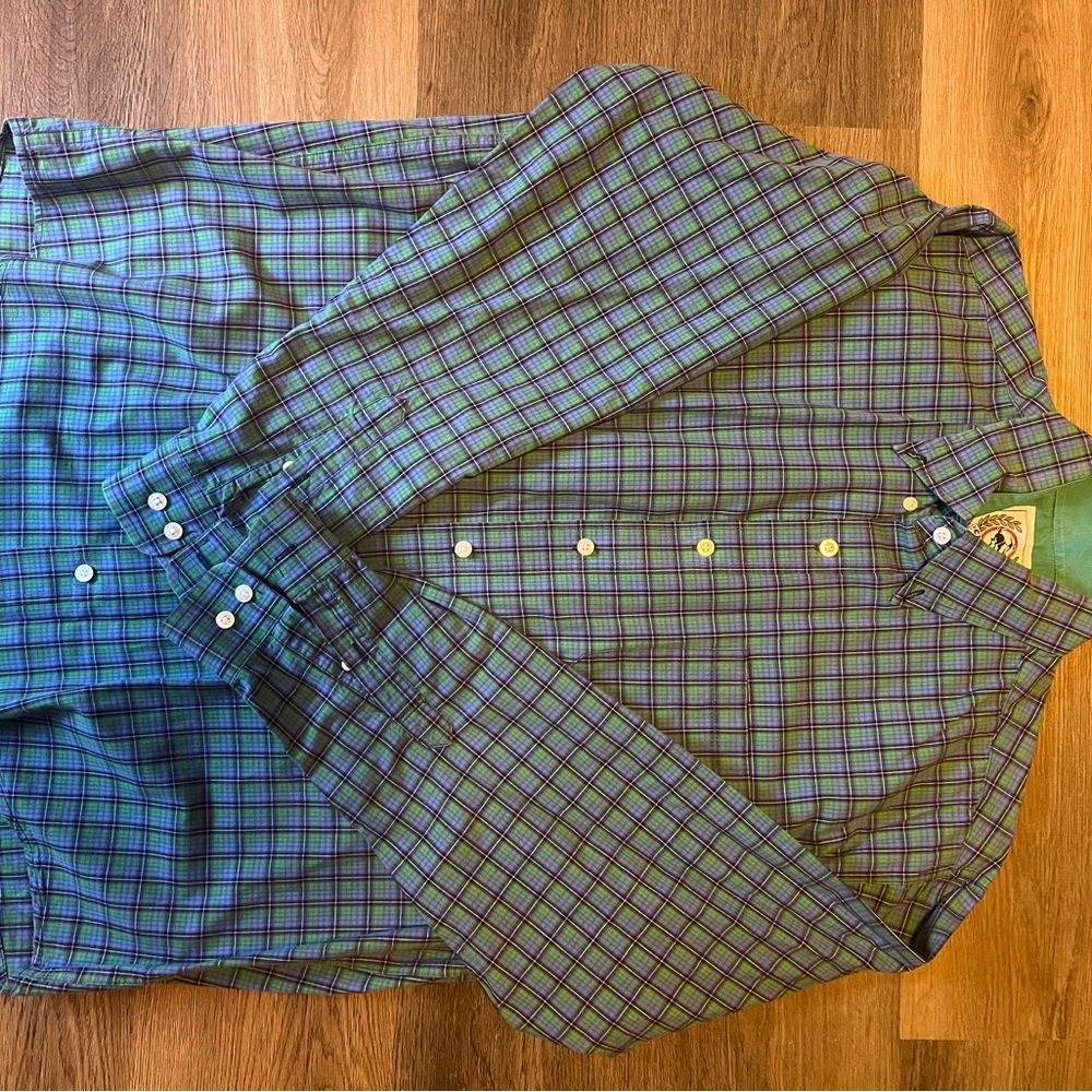Cinch Green and Blue Plaid Shirt